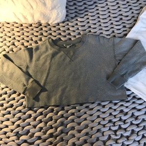 Grey cropped American Eagle sweatshirt